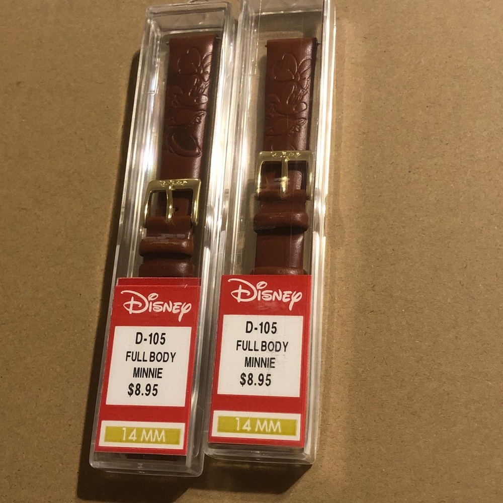 Disney Brown Full-Body Minnie Leather Watch Strap